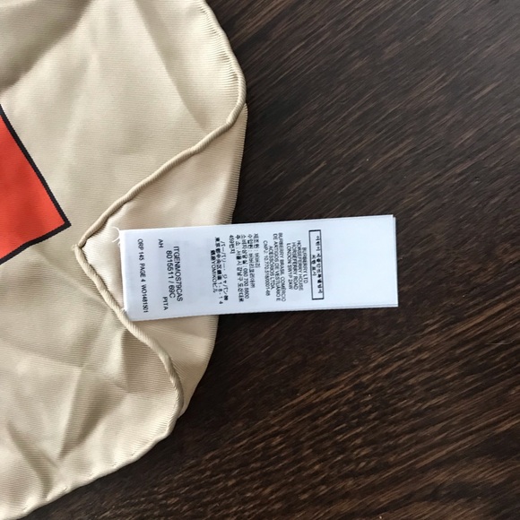 BURBERRY NEW Monogrammed Square Silk Scarf - Picture 6 of 7
